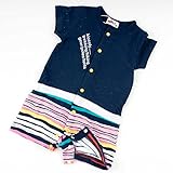 ロンパース 半袖 シシュノン Kiccoly ベビー キッコリーlogo 半袖ロンパース 紺 70cm