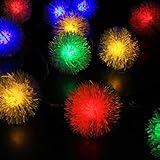 Xcellent Global Battery Operated Outdoor String Lights Multi Color 13.8ft 40 LEDs Chuzzle Ball 2 Mod