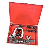 Fenteer スチール製　ブレーキ＆エアライン　キット　5-16ミリメートル　ダブルフレアリングツール　セット　チューブに使用　ハンドツールとケース