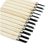 木版ナイフscorper木彫りチゼル木工彫刻刀diyハンドツールセット-12 in 1 Tool Set