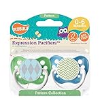 Ulubulu Pacifiers for Boys, Blue Argyle and Green Chevron Pattern, 0-6 months by Ulubulu [並行輸入品]