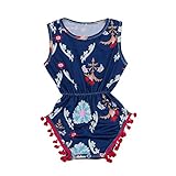Lutents ベビー服 ロンパース カバーオール ノースリーブ プリント花柄 可愛い 女の子 カジュアル 快適 着心地良い 歩行服 パジャマ 新生児 出産祝いプレゼント
