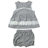 《H28年秋冬物》(日本製) Pample Mousse(パンプルムース) 接結天竺水玉柄ミルキースーツ 80cm/GY NO.DP-63404