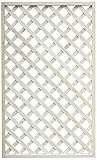 天然木製 格子ラティス 90cm×150cm×35mm 1枚 ウォッシュホワイト WLL-9015T-WHT