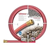 Gilmour 18 Series Reinforced Rubber Hose 3/4 Inch by 50 Feet Red 18034050 [並行輸入品]
