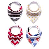 ＣＴＶshop（シーティーブイショップ）オリジナルしおり付き ベビー スタイ ビブ 三角 よだれかけ４枚セット (D)