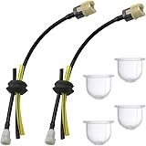 草刈機 刈払機 燃料ライン用 燃料ライン交換 2セット 芝刈り機部品 燃料ホースセット 交換用部品 取り付けが簡単 柔軟性 防錆性 草刈り機 部品 草刈機部品パーツ （燃料ライン2個＋プライマリーポンプ4個）