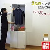 3cmピッチ壁面収納 【スライドハンガー】(hc-60s) (ナチュラル)