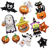 ハロウィンフィルムバルーンセット カボチャガイコツお化けコウモリ飾り付け デコレーションハロウィンイベントハロウィンパーティー 大容量11点