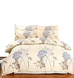 黄色い羽毛布団カバーセットポリエステルなし鉄静電防止寝具簡単なケア（ダブル）