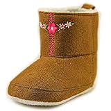 Luvable Friends Embroidered Baby Boots ベビー 米国 0-6 Months ブラウン ブーツ [並行輸入品]