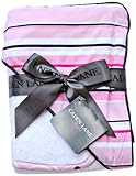 Caden Lane Luxe Collection Pinstripe Hooded Towel Set, Girl, Infant by Caden Lane