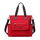 Mengma ２点セット　5 Colors　レディース　マザーズバッグ　ハンドバッグ　斜め掛け 高収納性 (red)