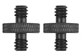 標準 1/4 "おねじから1/4"おねじ カメラネジ ダブルスタッド 三脚 一脚 ネジアダプタ 撮影用スクリューアダプター 汎用 2点セット