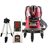 恒昌光電 8ライン レーザー墨出し器+受光器+エレベーター三脚セット HCR02-8 4垂直・360°水平 ８方向 墨出し器 水平器 フルライン測定器 MP-QDX8