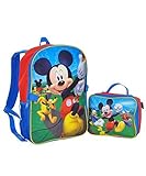 Disney Little Boys Mickey Mouse Backpack with Lunch Kit, Blue, One Size [並行輸入品]