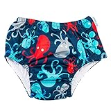 [ アイプレイ ] Iplay 水着 男の子用 オムツ機能付 スイムパンツ スイムウェア 701050-6306-45 ネイビーオクトパス Swim Wear Snap Reusable Absorb