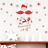 Miyinla クリスマス ベア エルククリスマスツリー ウォールステッカー サンタクロース 壁紙シール ウォールペーパー 飾り 店舗 子供部屋 スタイルA