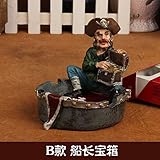 znzbztアンティーク木製灰皿クリエイティブ地中海リビングルームベッドルームPersonality Pretty Simple煙円柱、164b誕生日、マスターpoボックス