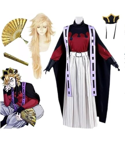 Amazon.co.jp: 鬼滅の刃 童磨（どうま）コスプレ衣装 上弦の弐 風