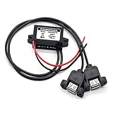 Hommy DC-DCコンバータモジュール12V　→　5V　3A　15WデュアルUSB出力カー電源アダプタ