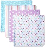 Gerber オーバーオール 女の子用 4パック フランネル US サイズ: One Size