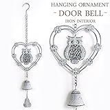 ドアベル ドアチャイム ガーデンベル ふくろう ハートオウル オーナメント