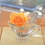 [florence du]【わけあり品】プリザーブドフラワー スワロフスキーストーン付 オレンジバラ アレンジメント