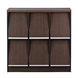 クロシオ ディスプレイラック 2段×3列 横型 ブラウン 幅87.5cm キャビネット