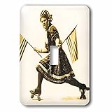 Scenes from the Pastマジックランタン – 愛国American Roller Skating Suffragetteヴィンテージ1900年代初期 – 照明スイッチカバー – シング