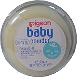 ピジョン　薬用ベビーパウダーＭ　弱酸性　イエローパフ付き (商品内訳:単品１個)