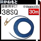 堺電業 60000-649 溶接用WCT 38SQ アース線(端子) 青色 30m