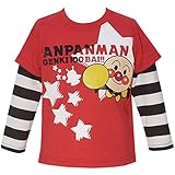2017年 春物 アンパンマン 天竺 フェイクレイヤード 長袖Tシャツ ANPANMAN レッド◇80cm