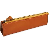 Amazon.co.jp: ペンケース 本革 栃木レザー 三角 おしゃれ 日本