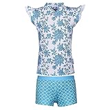 Sun Emporium Baby GirlsブルーペイズリーMoroccan SunシャツBoyleg 2 pcセット6 – 18 M カラー: ブルー