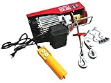 Officek 100V 電動 ウインチ ホイスト 最大能力400kg リモコン付 モーター出力 850W 家庭用 100V コンセント対応