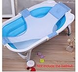 Huaji赤ちゃん浴槽メッシュシートサポートスリングNet幼児バスタブハンモックブルー