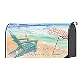 Sun , Sand and a Drink in My Hand Adirondack椅子22 x 18標準サイズメールボックスカバー