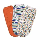 スワドルミー SwaddleMe Original Swaddle スポーツ ボーダー (S-M) 男の子 調節できるおくるみ 3つセット 3-PK [並行輸入品]