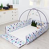 Maming Baby Bumper Bed 赤ちゃんのバンパーベッド 様々な活用性 [並行輸入品] (Blue Ade)