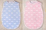 6重ガーゼスリーパー パジャマ ベビー 寝袋 通気 子供 赤ちゃん プレゼント 出産祝い オーガニックコットン寝袋（60-80cm 新生児から３歳） (80, 白鳥)