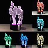 LED 3dキャメルIllusion Visual変更ナイトライトデスクランプホームインテリア