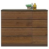 ローチェスト チェスト たんす 幅120cm 完成品 衣類収納 日本製 (ブラウン)