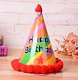HuaQingPiJu-JP 誕生日パーティー用品スターパターンコーン帽子リトルソフトボールCap_Orange