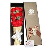 YOBANSA フレグランス シャボン フラワー 薔薇 枯れない 花 プレゼント 花束 石鹸 フラワー 結婚祝い 誕生日 母の日 父の日 定年祝い 還暦祝い 新築祝い 送別会 メッセージカード付き,1