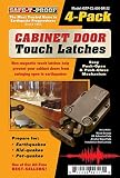Safe-T-Proof Cabinet Door Touch Latches, Brown, 4-Pack [並行輸入品]