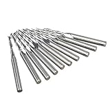 べホー 1/8インチ10個2フルート超硬エンドミルルータ彫刻ビットツール