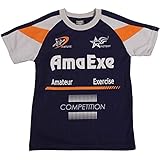 ボーイズキッズ[Blue Mart(ブルーマート)]男の子英字プリント入り|スポーツ半袖Ｔシャツ|綿100％ 120cm Ａ柄-ネイビー