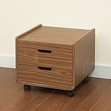 【限定】サイドテーブル テーブル ベッドサイドテーブル キャスター付き ワゴン ナイトテーブル おしゃれ 北欧 木製 ウォールナット HMA020BR