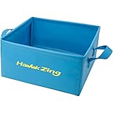 Hawk Zing 屋外用布バケツ パックシンク 折りたたみ式四角いバケツ アウトドア用携帯軽量化 折り畳み式洗面器 水の入れ物 小物入れ 洗いおけ (青)